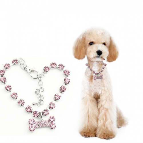 Crystal Bones Leads Necklace Pet Accessories