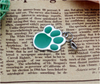 Dog Cat Pawprint Pendant Necklace Collar