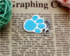 Dog Cat Pawprint Pendant Necklace Collar