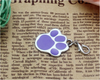 Dog Cat Pawprint Pendant Necklace Collar