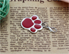 Dog Cat Pawprint Pendant Necklace Collar