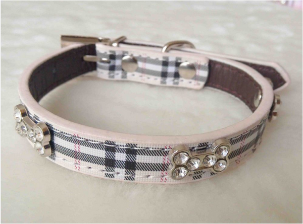 Classical Plaid Dog Collar Bandana