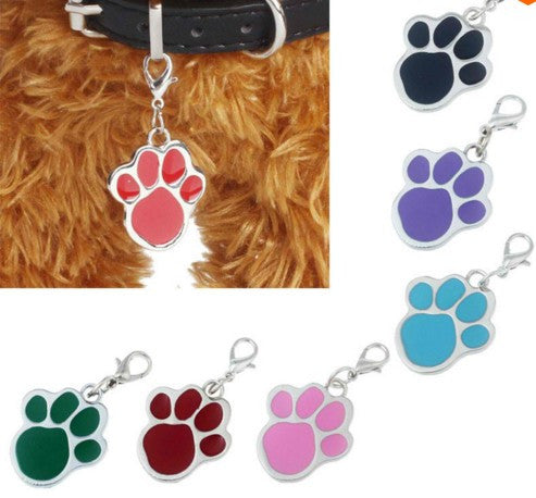 Dog Cat Pawprint Pendant Necklace Collar